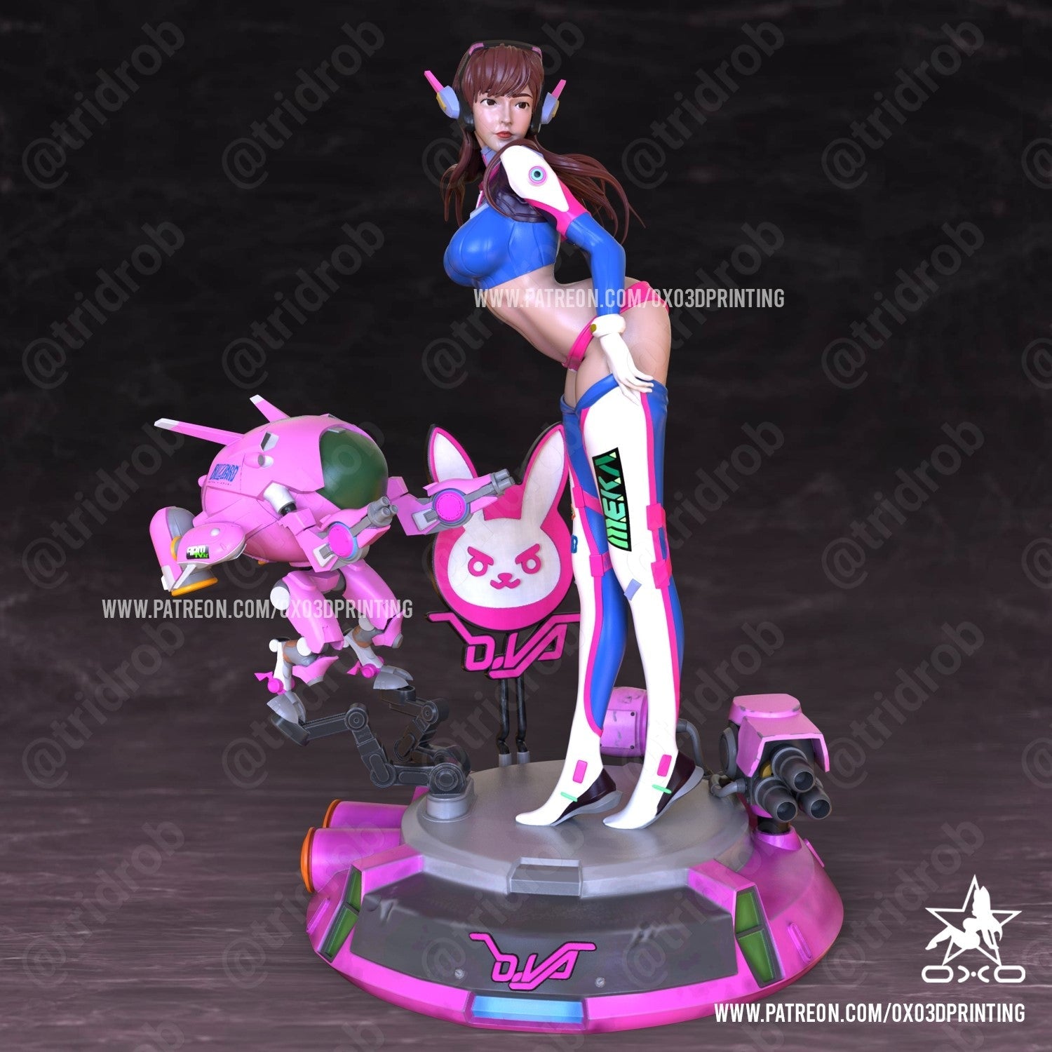 Dva Overwatch - OXO3D - Dark Forge Arts