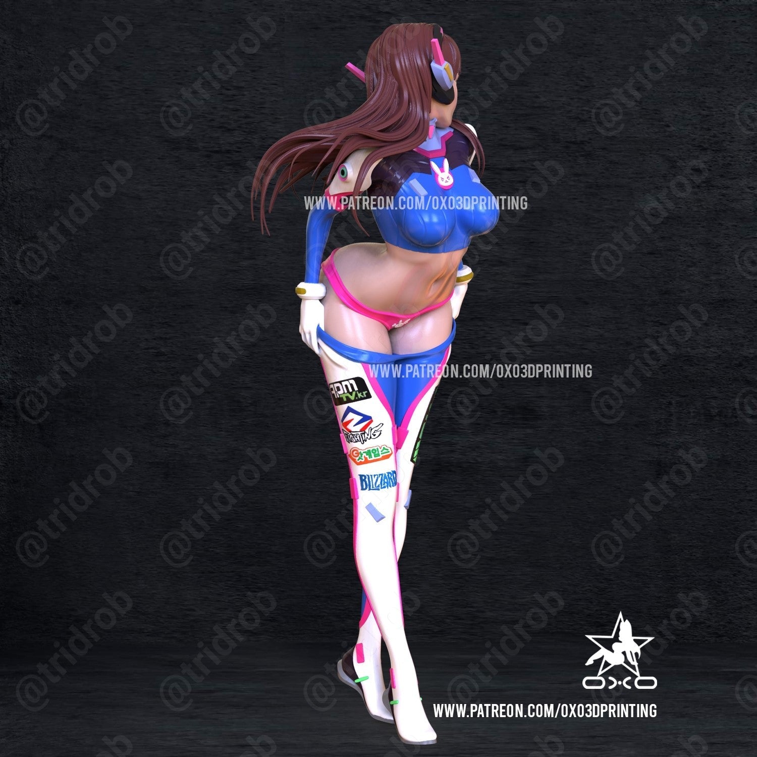 Dva Overwatch - OXO3D - Dark Forge Arts
