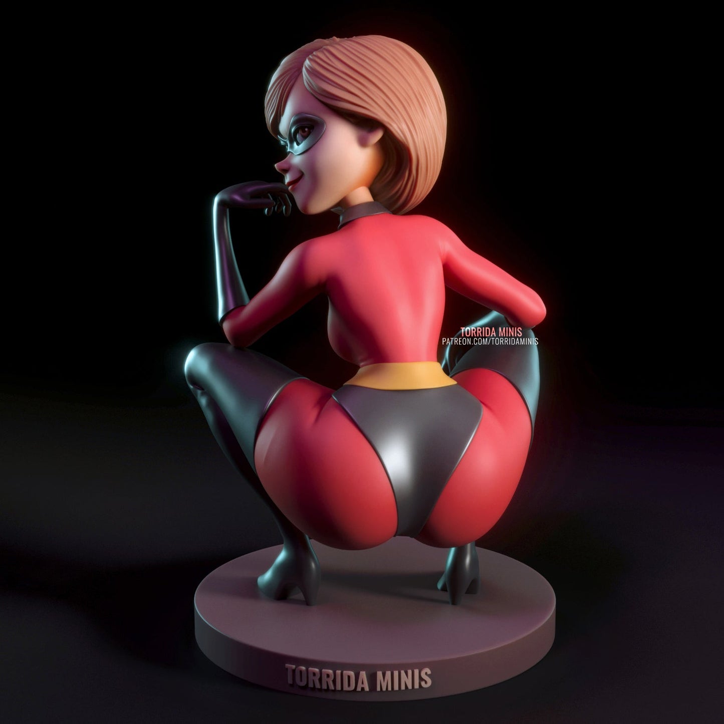 Elastigirl Crouching - Torrida Minis - Dark Forge Arts