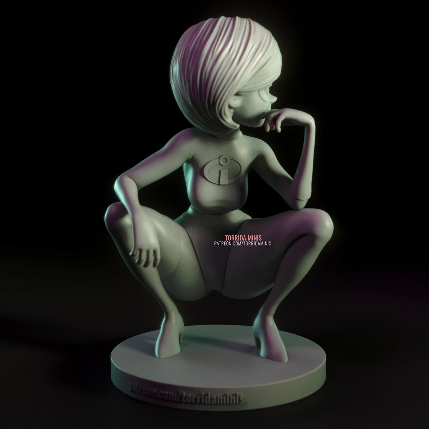 Elastigirl Crouching - Torrida Minis - Dark Forge Arts