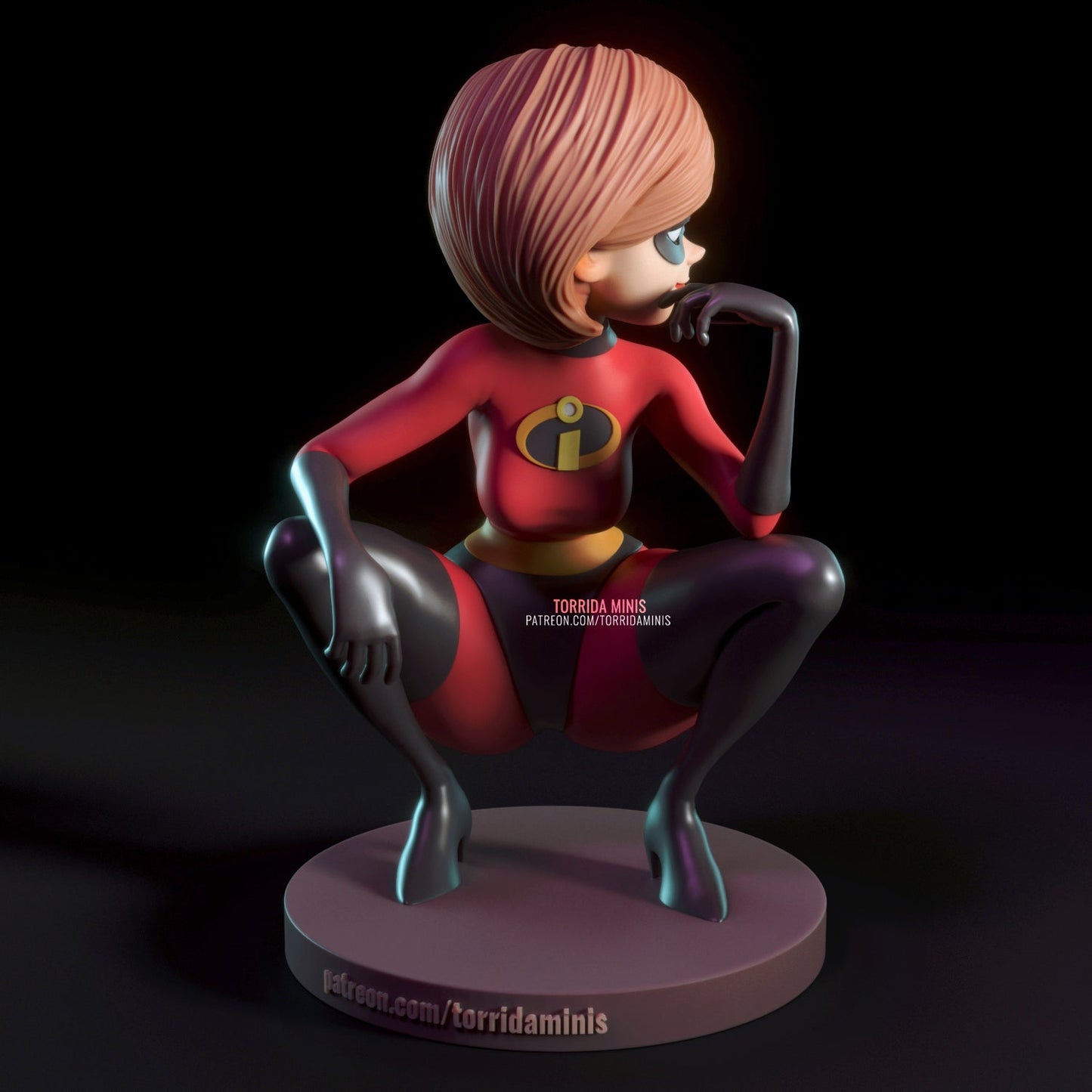 Elastigirl Crouching - Torrida Minis - Dark Forge Arts