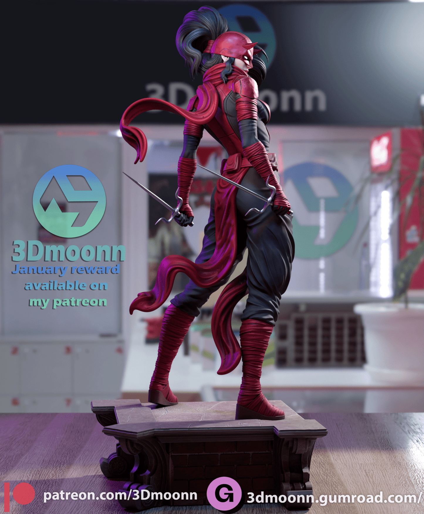 Elektra - 3DMoonn - Dark Forge Arts