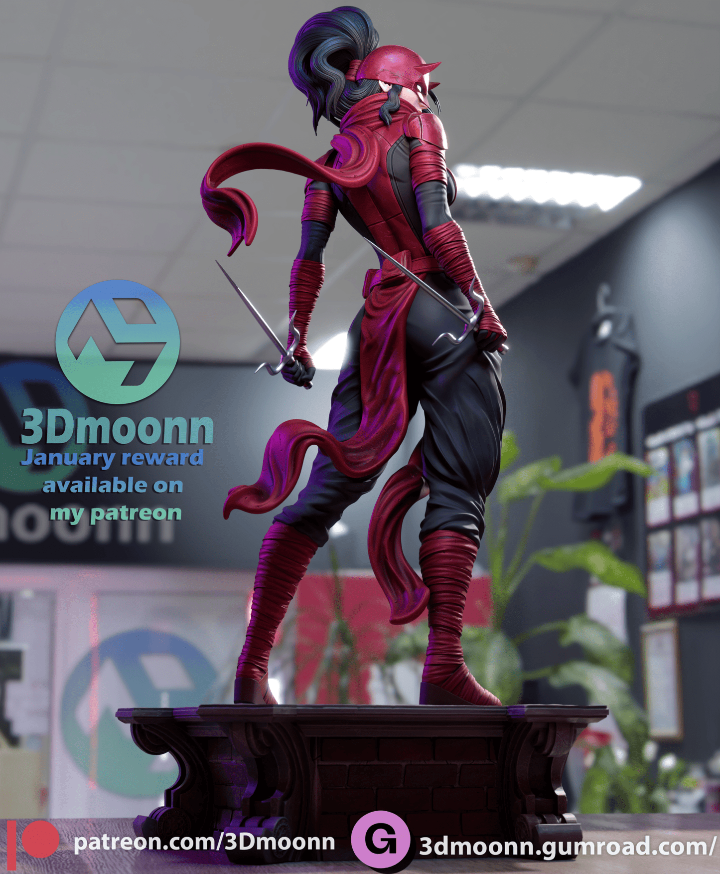 Elektra - 3DMoonn - Dark Forge Arts