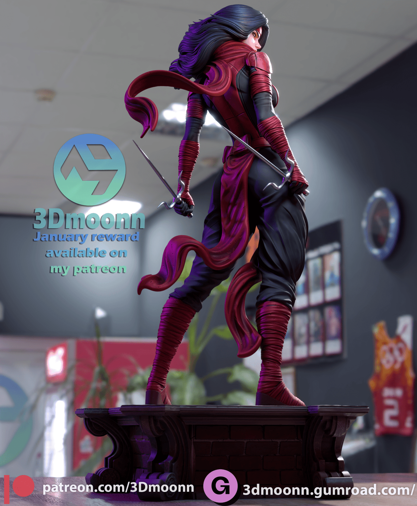 Elektra - 3DMoonn - Dark Forge Arts