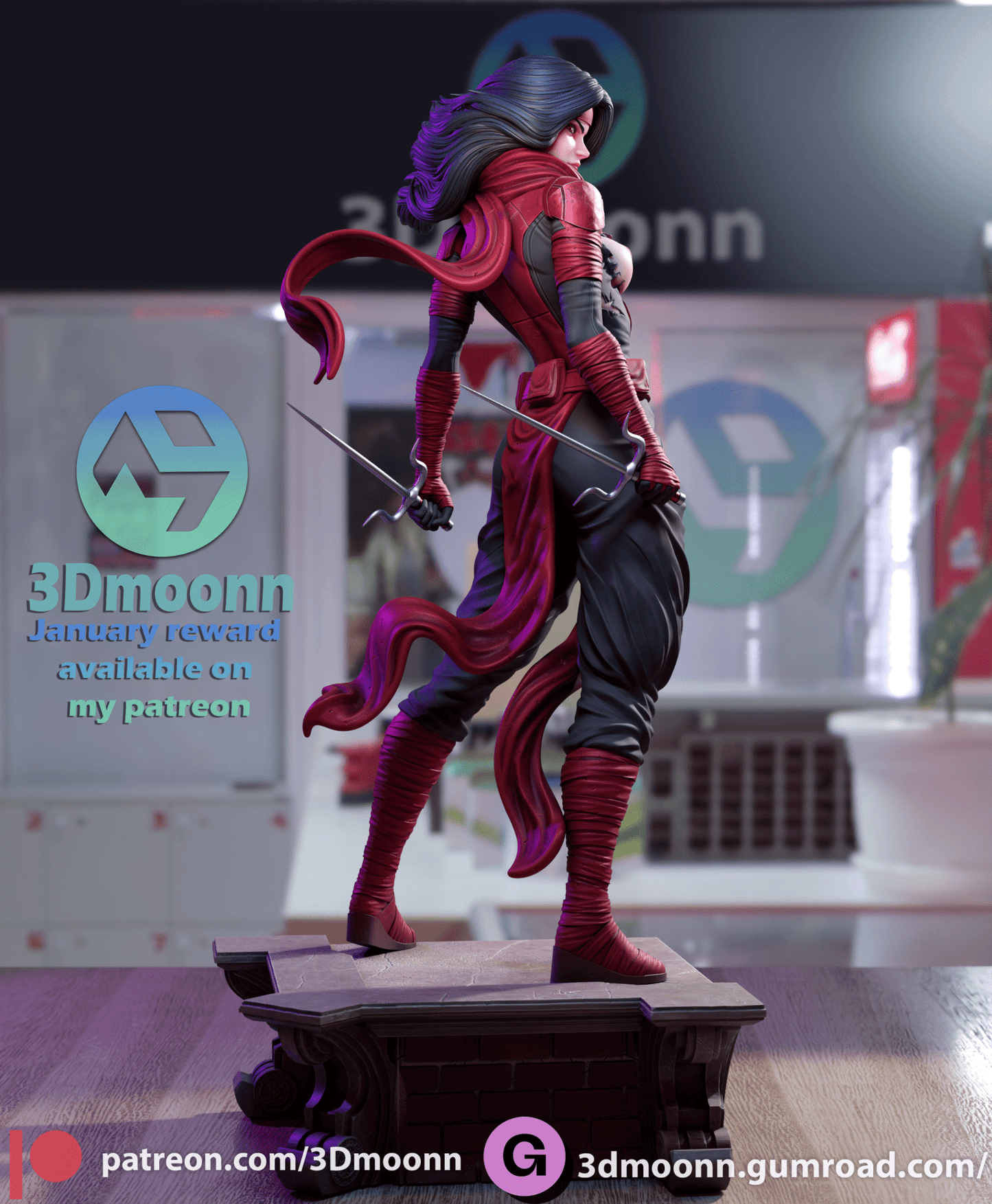Elektra - 3DMoonn - Dark Forge Arts