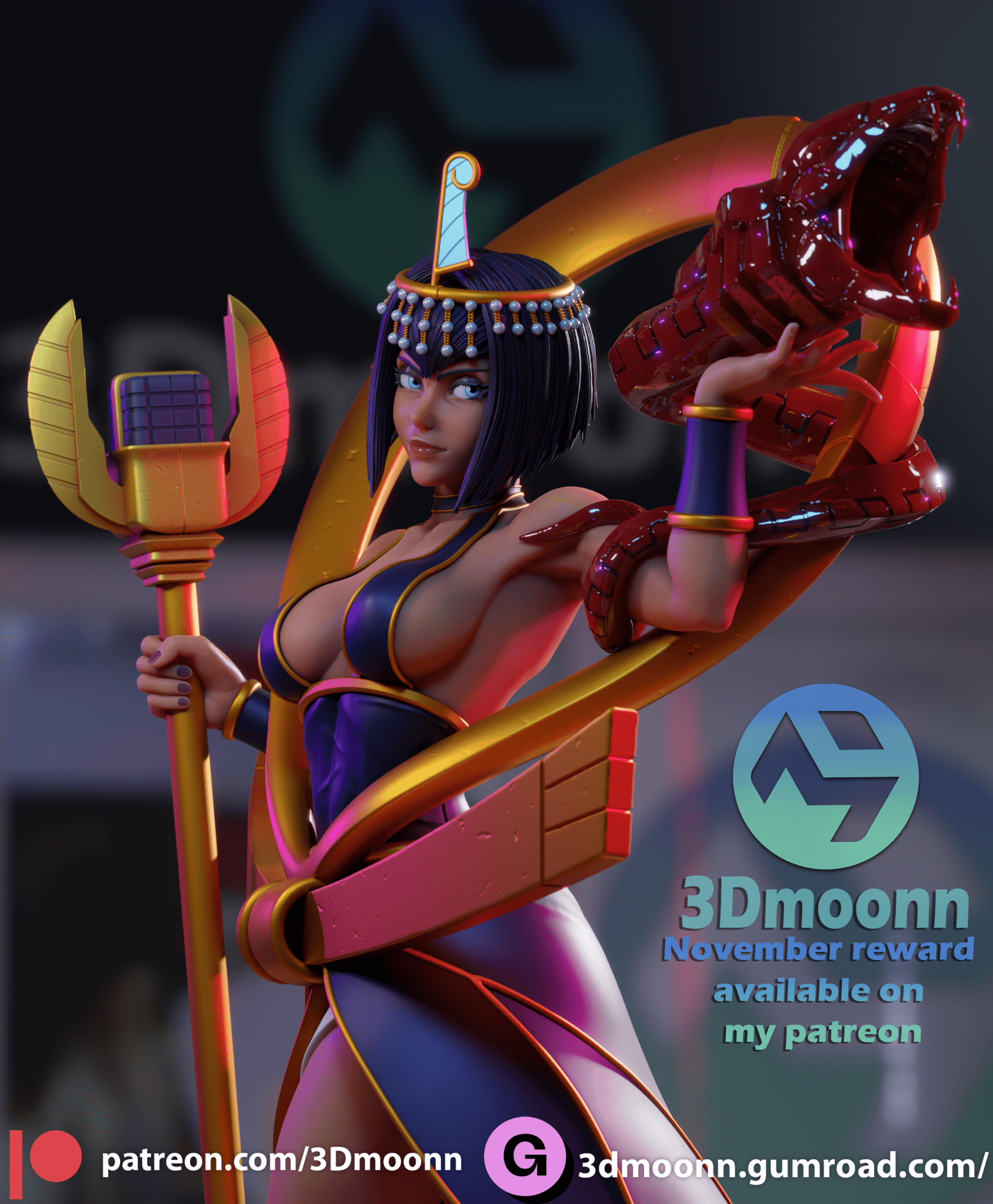 Eliza Skullgirls - 3DMoonn - Dark Forge Arts