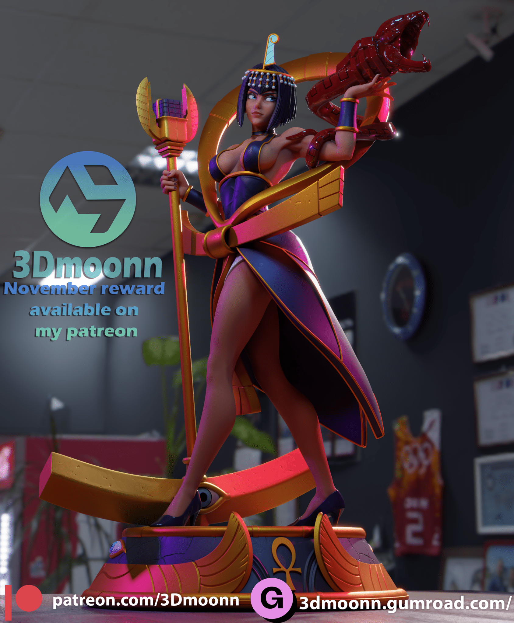 Eliza Skullgirls - 3DMoonn - Dark Forge Arts