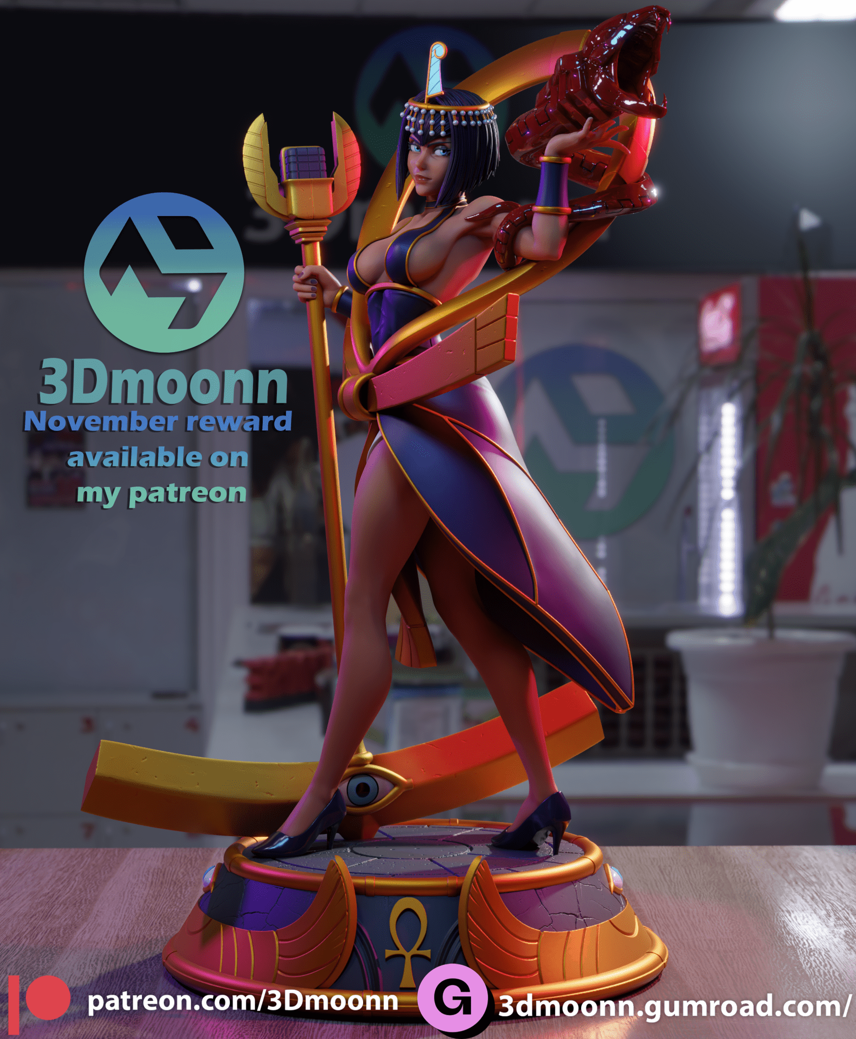 Eliza Skullgirls - 3DMoonn - Dark Forge Arts