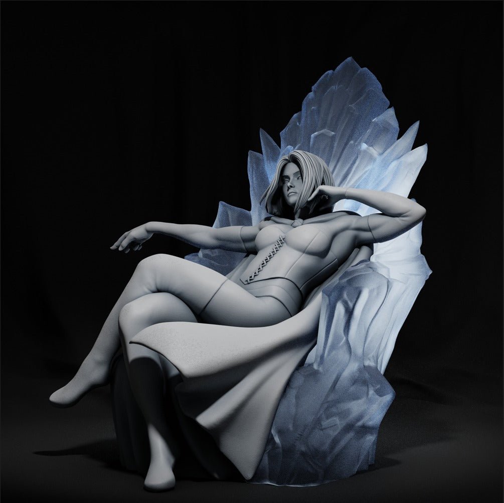 Emma Frost on Throne - CA 3D Studios - Dark Forge Arts