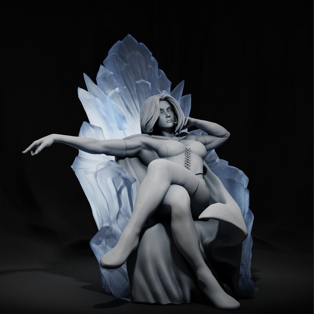 Emma Frost on Throne - CA 3D Studios - Dark Forge Arts