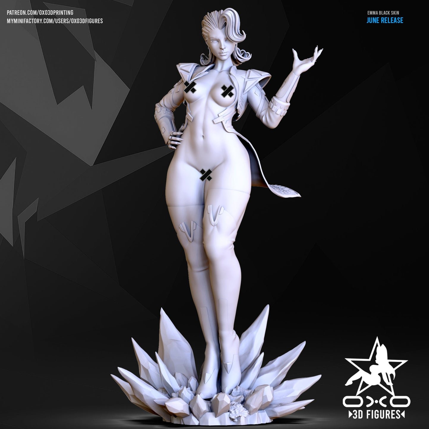 Emma Frost - OXO3D - Dark Forge Arts