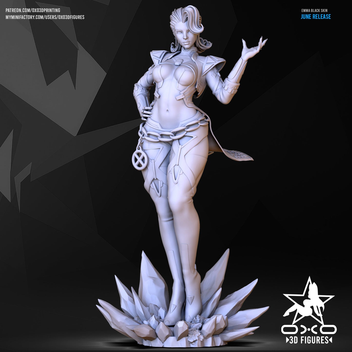 Emma Frost - OXO3D - Dark Forge Arts