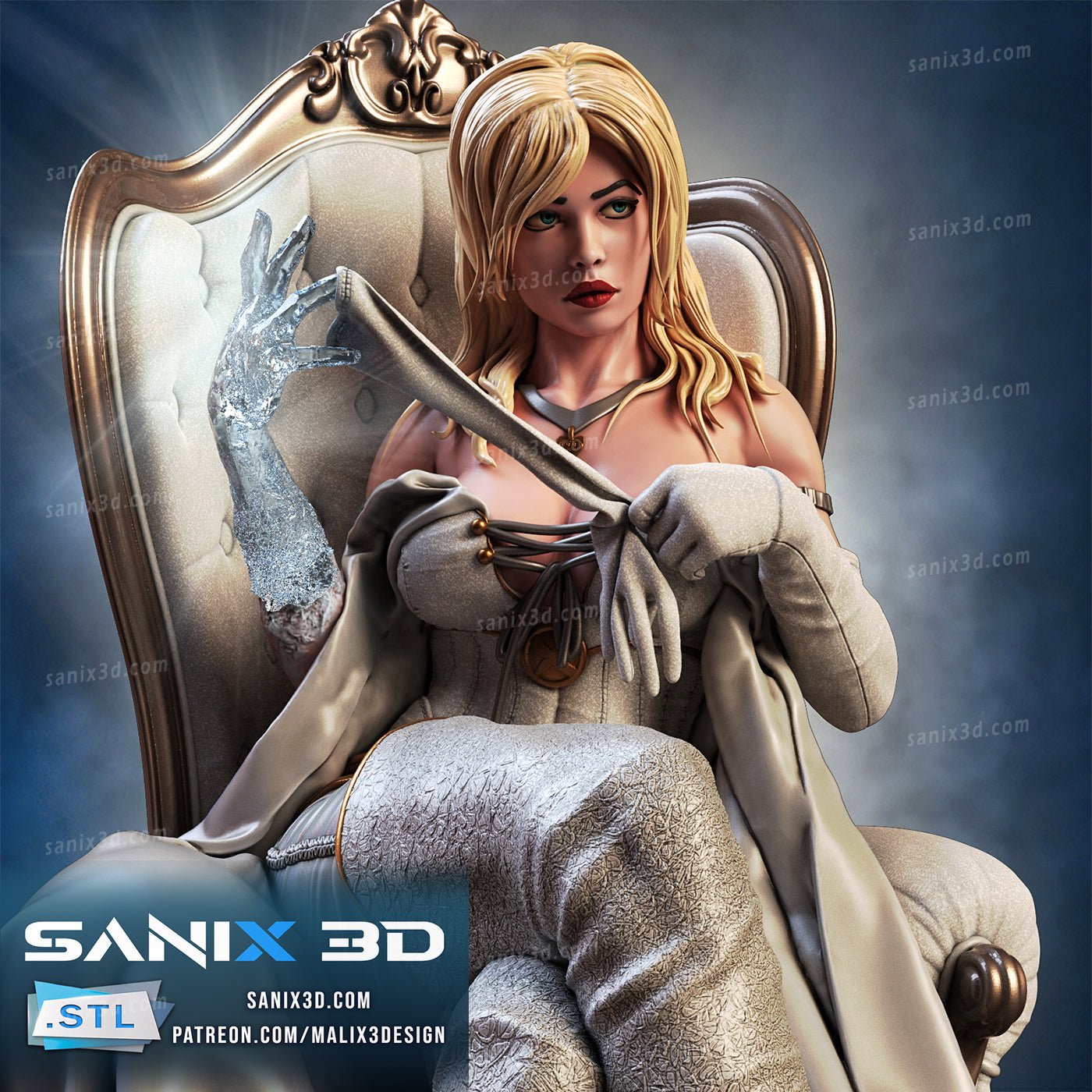 Emma Frost - Sanix3D - Dark Forge Arts