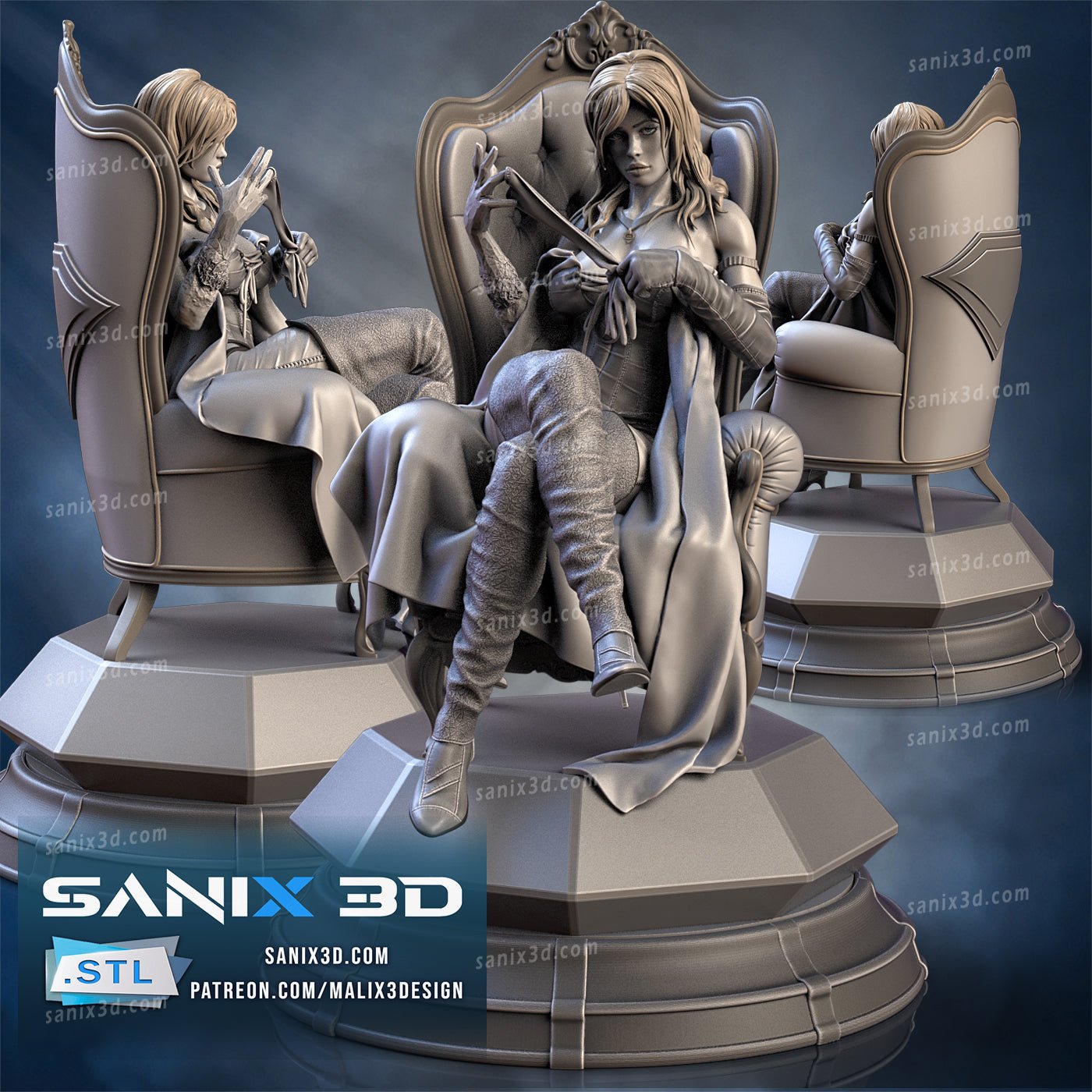 Emma Frost - Sanix3D - Dark Forge Arts