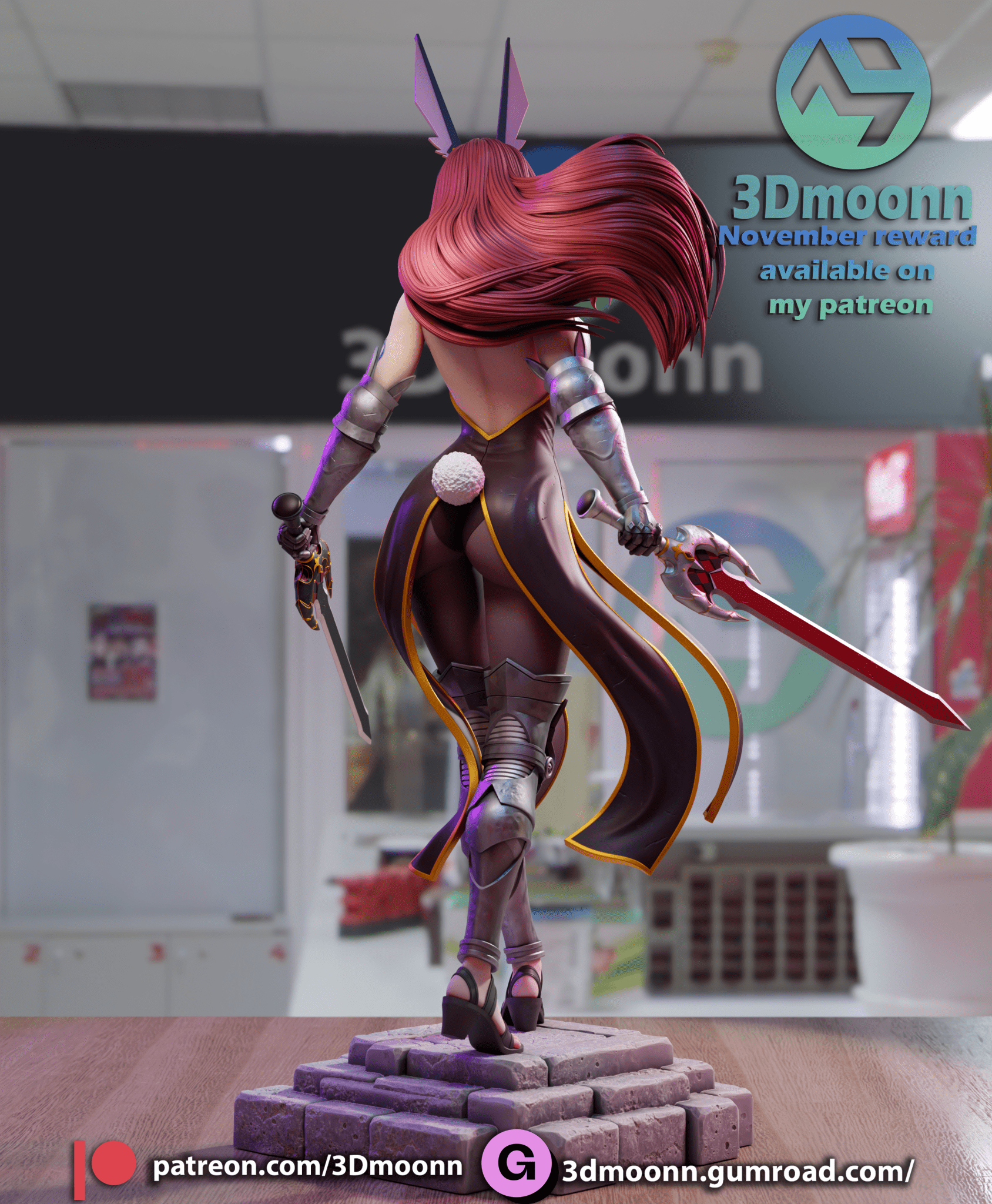 Erza Scarlett - 3DMoonn - Dark Forge Arts