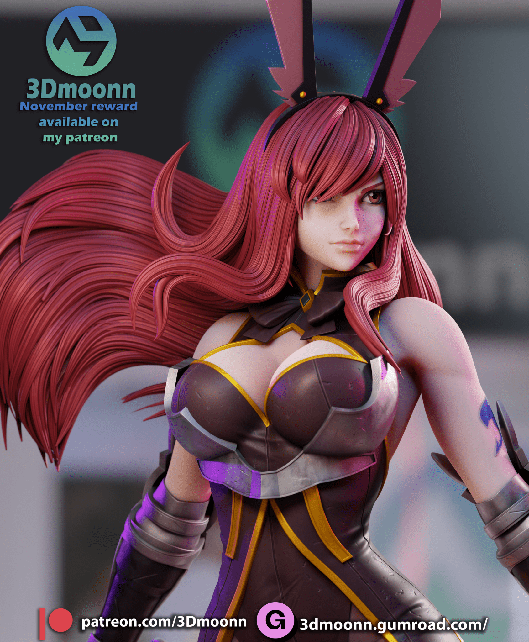 Erza Scarlett - 3DMoonn - Dark Forge Arts