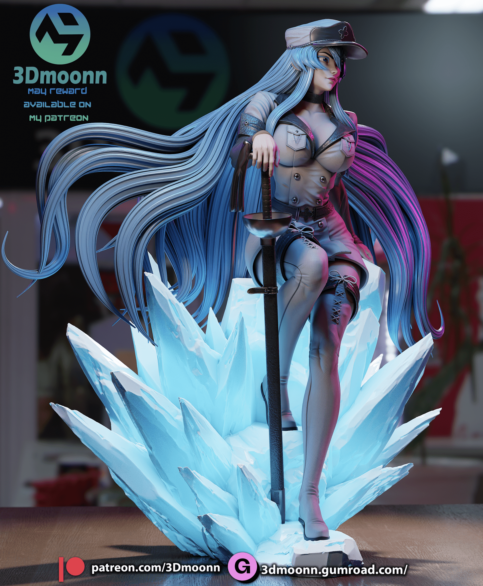 Esdeath - 3DMoonn - Dark Forge Arts