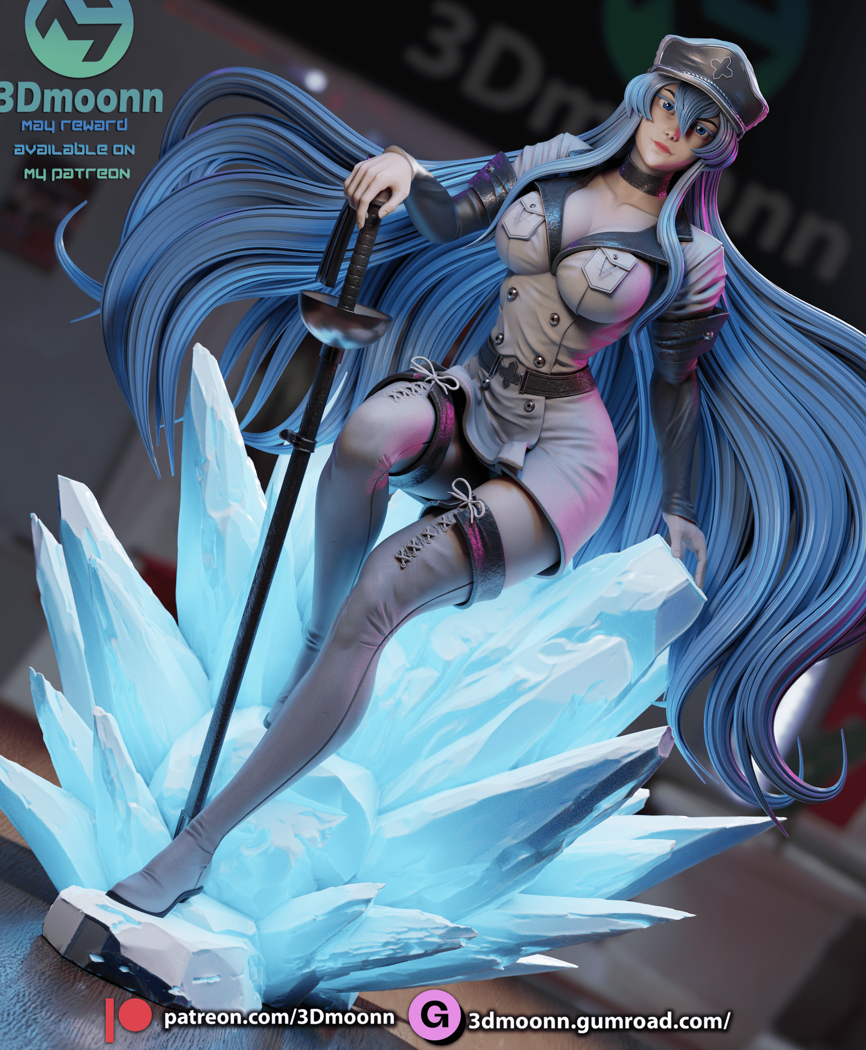 Esdeath - 3DMoonn - Dark Forge Arts