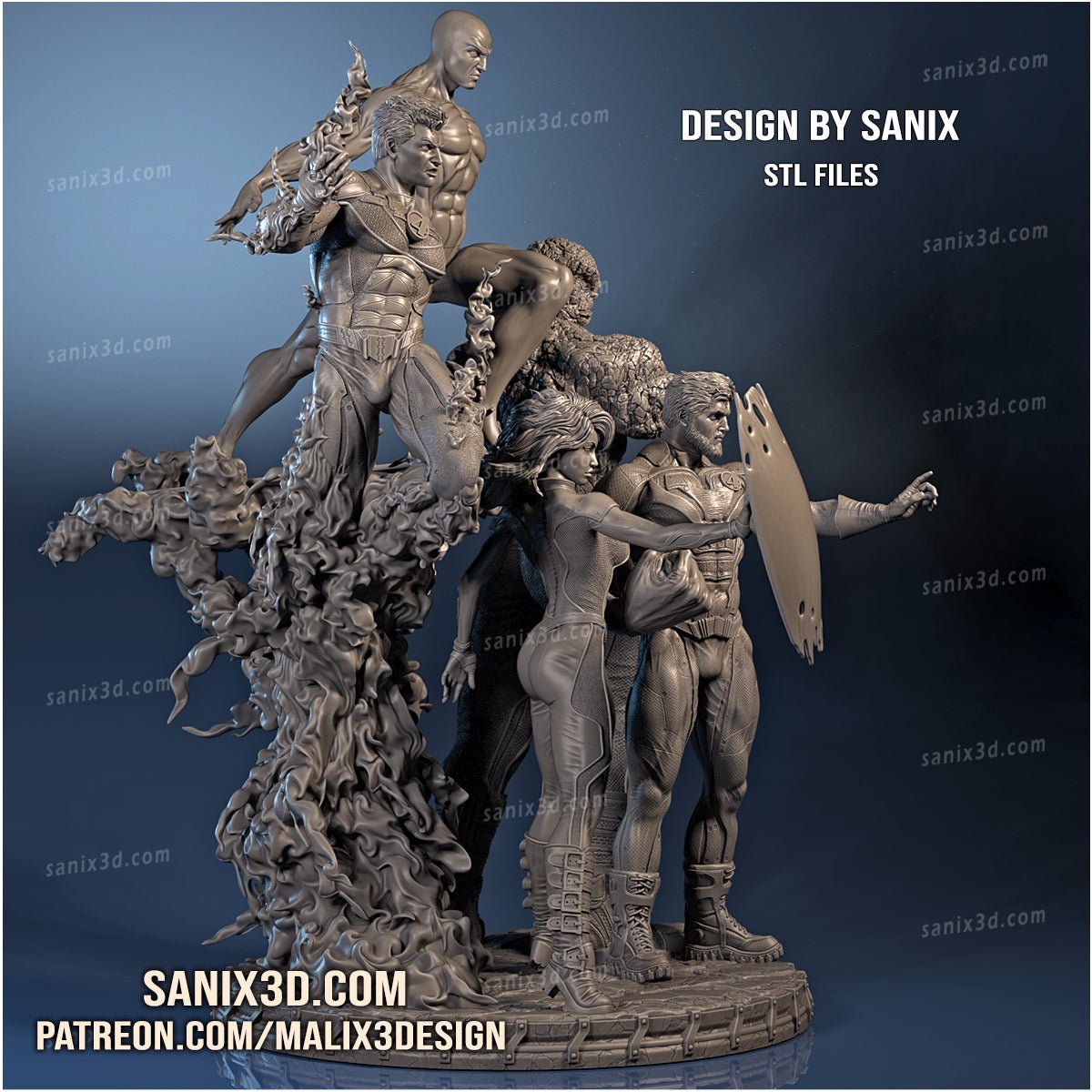 Fantastic Four Diorama - Sanix3D - Dark Forge Arts