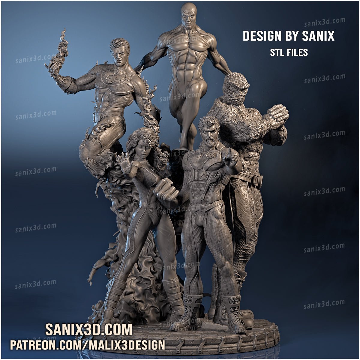 Fantastic Four Diorama - Sanix3D - Dark Forge Arts