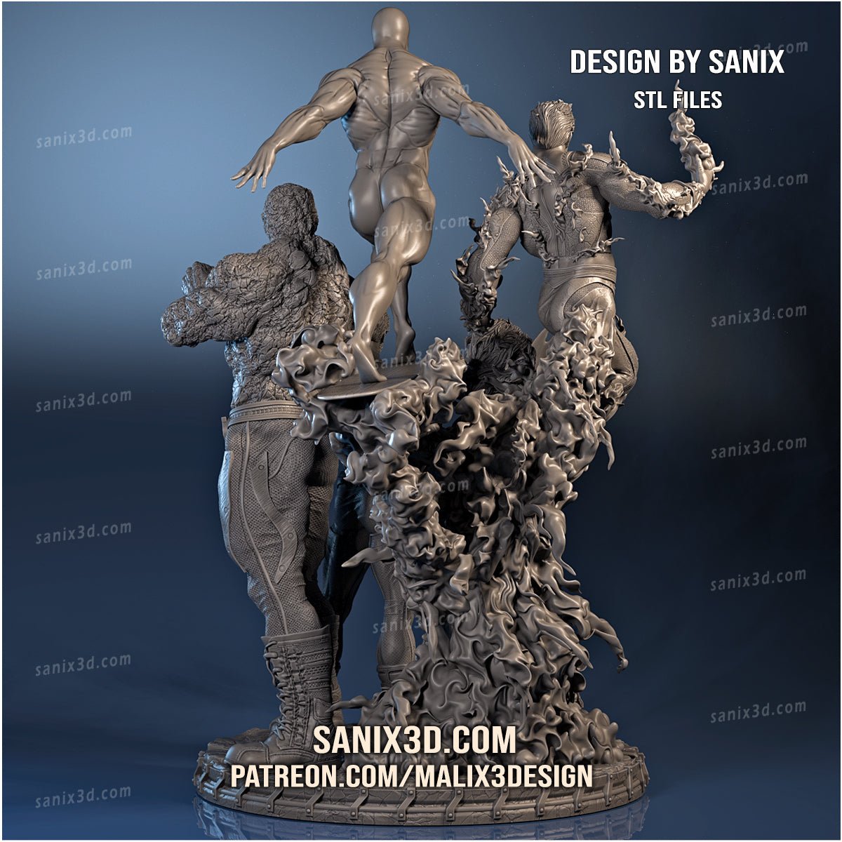 Fantastic Four Diorama - Sanix3D - Dark Forge Arts