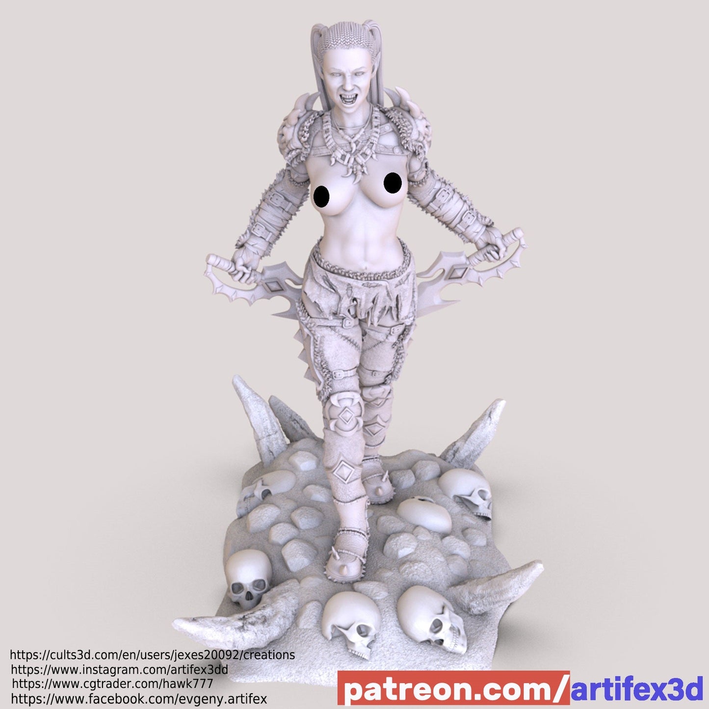Garona Halforcen - Artifex3D - Dark Forge Arts