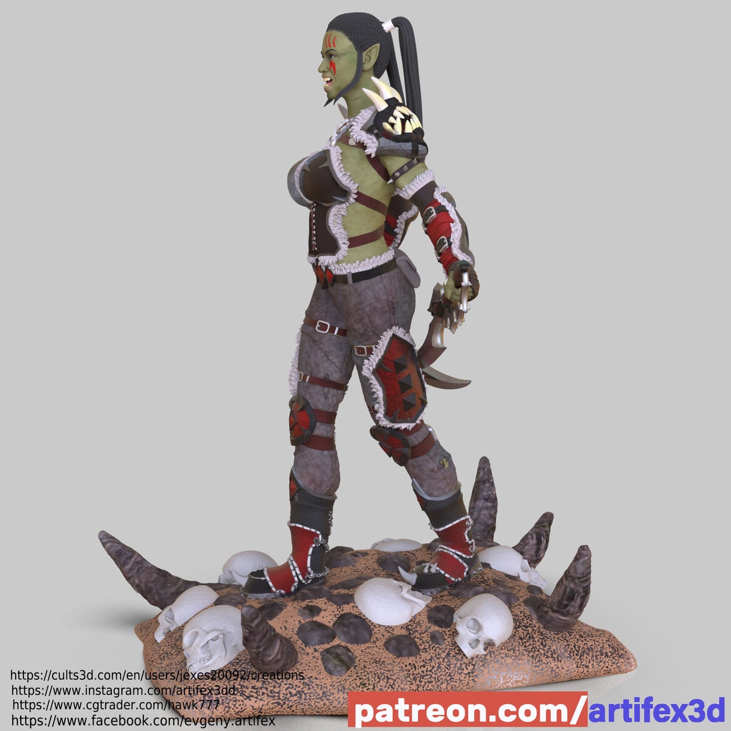 Garona Halforcen - Artifex3D - Dark Forge Arts