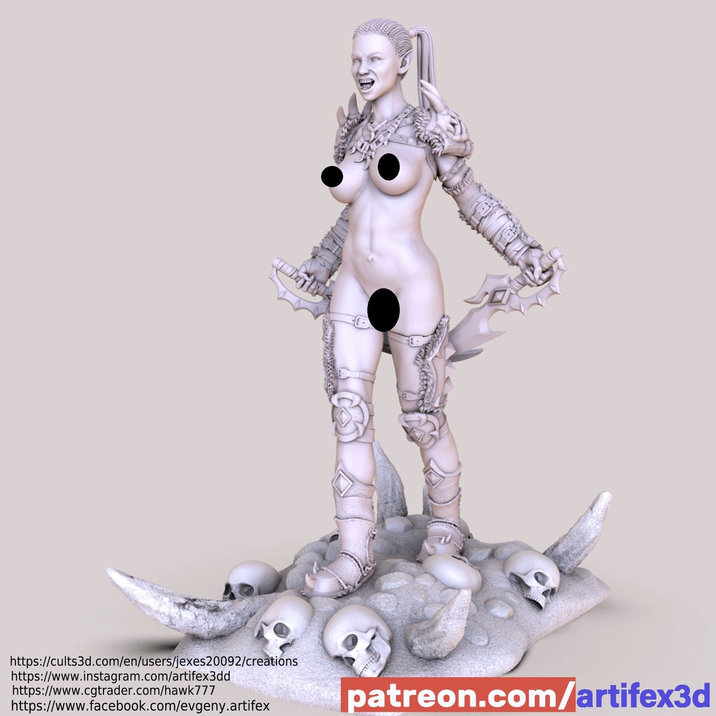 Garona Halforcen - Artifex3D - Dark Forge Arts