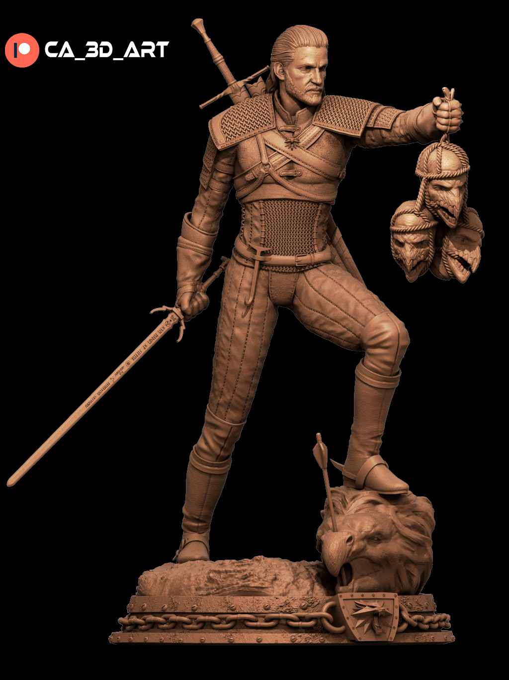 Geralt of Rivia - CA 3D Studios - Dark Forge Arts