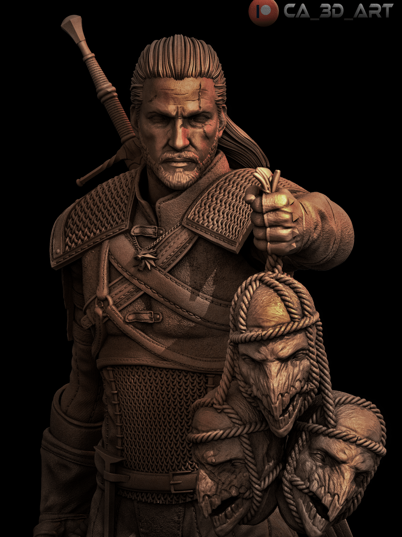 Geralt of Rivia - CA 3D Studios - Dark Forge Arts