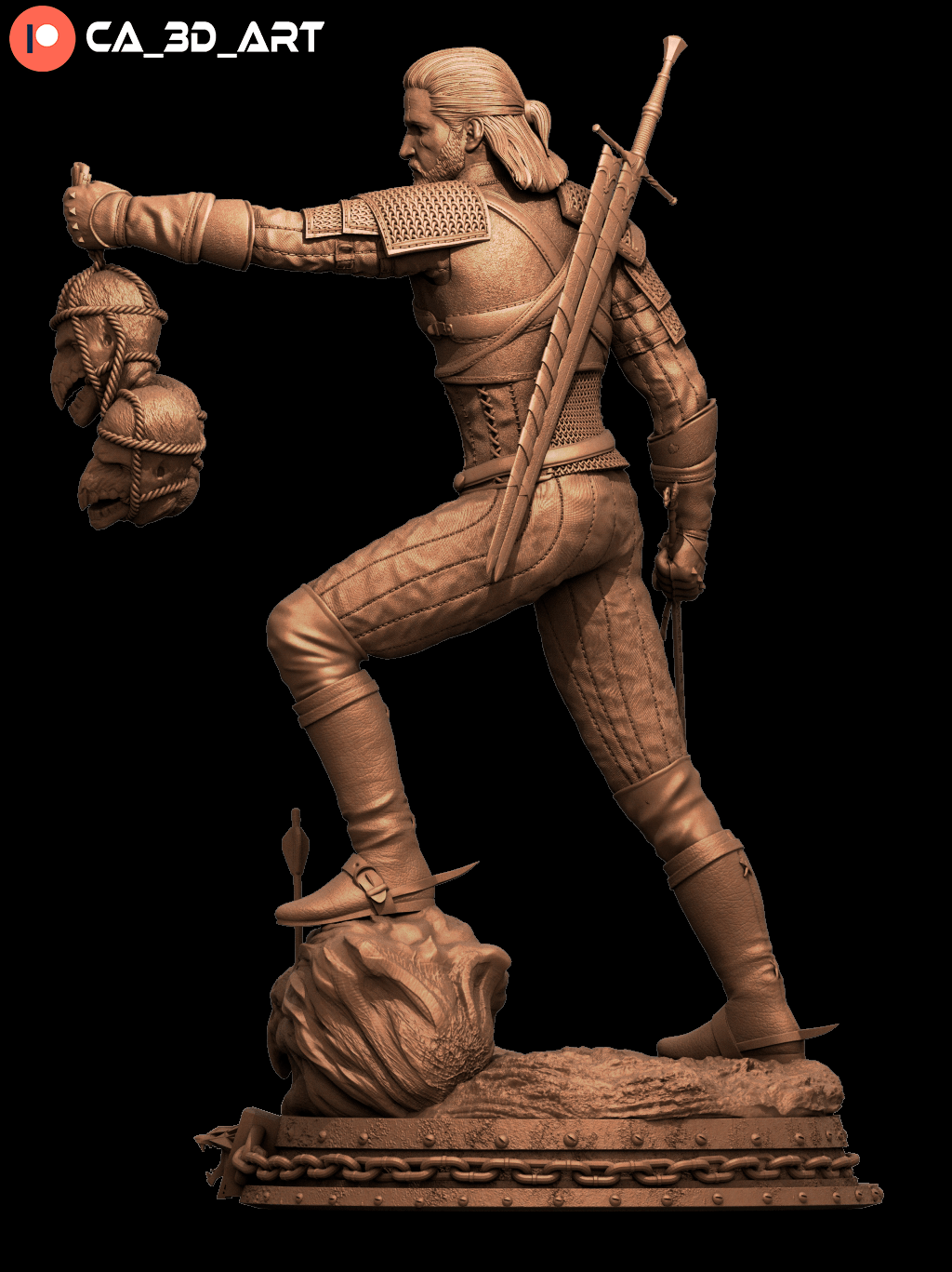 Geralt of Rivia - CA 3D Studios - Dark Forge Arts