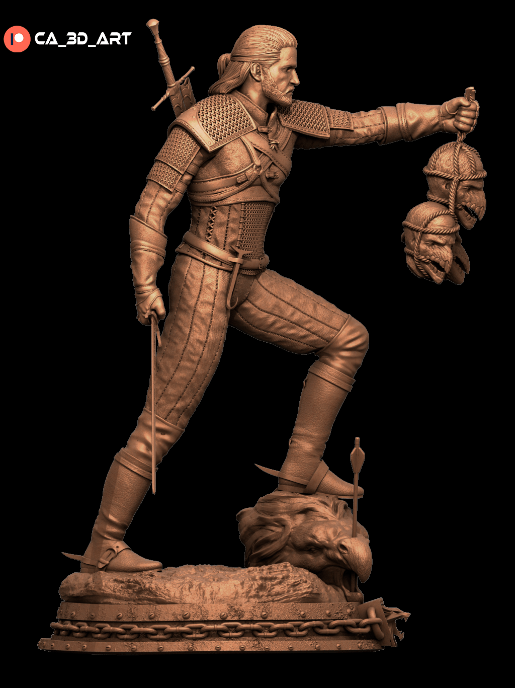 Geralt of Rivia - CA 3D Studios - Dark Forge Arts
