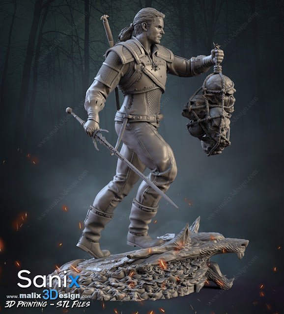 Geralt of Rivia - Sanix3D - Dark Forge Arts
