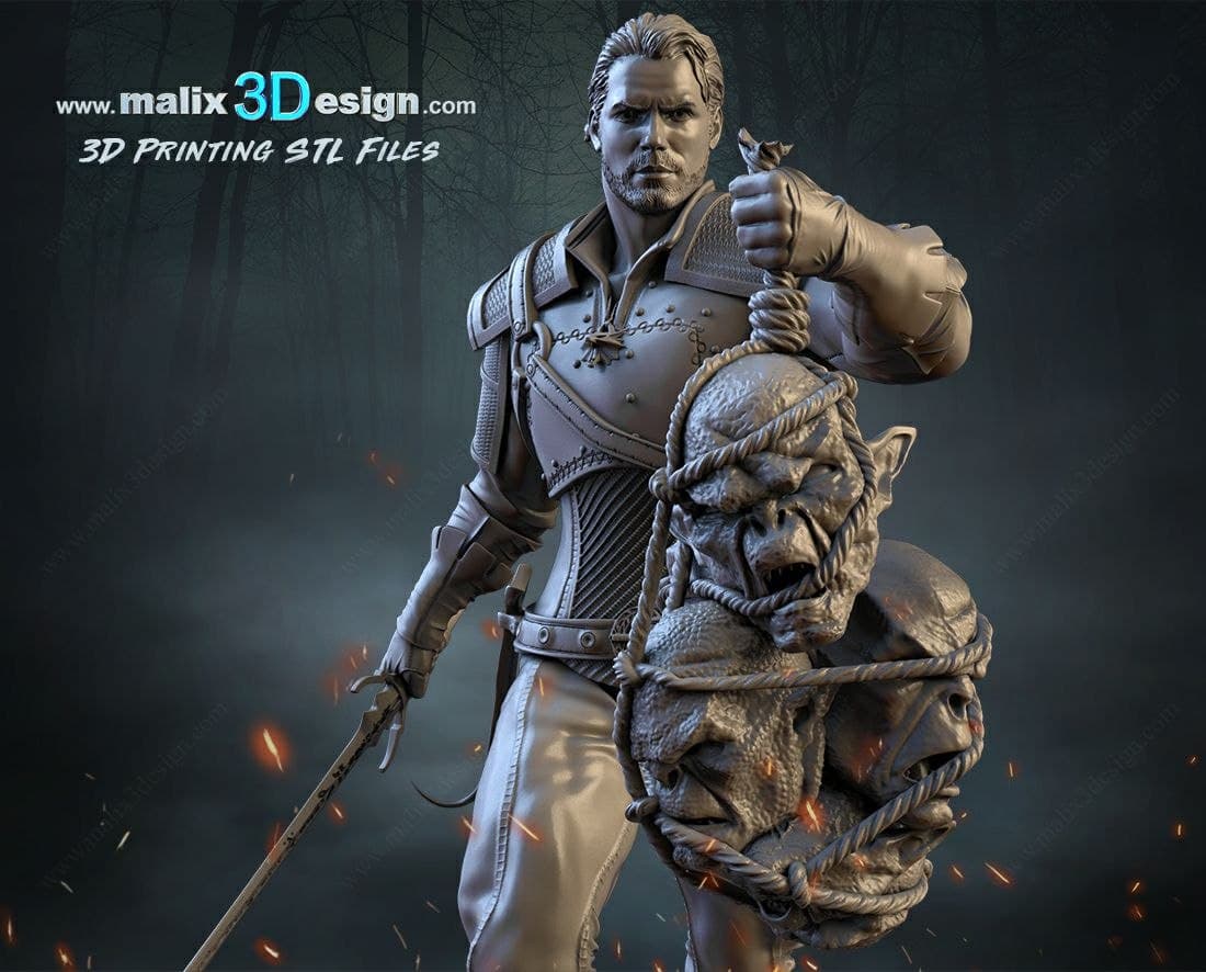 Geralt of Rivia - Sanix3D - Dark Forge Arts