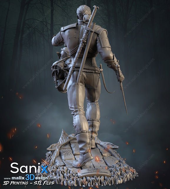 Geralt of Rivia - Sanix3D - Dark Forge Arts