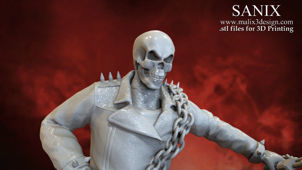 Ghost Rider on Motorcycle - Sanix3D - Dark Forge Arts