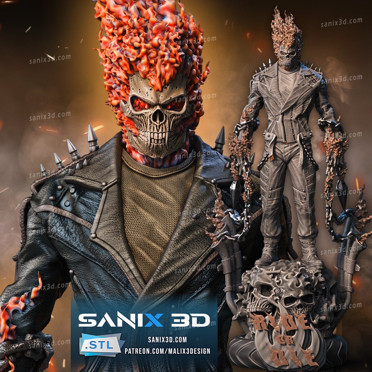Ghost Rider - Sanix3D - Dark Forge Arts
