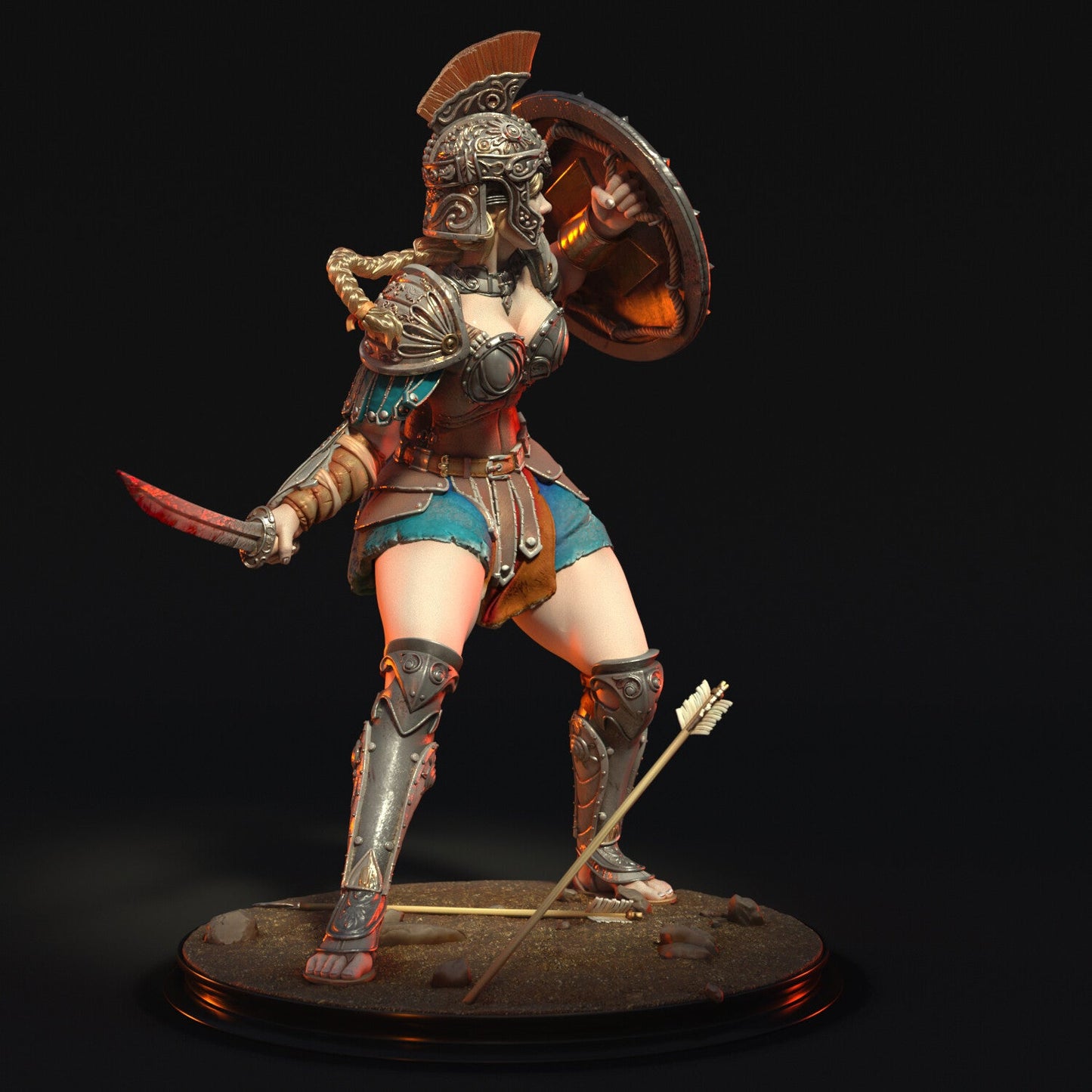 Greek Female Warrior - Torrida Minis - Dark Forge Arts