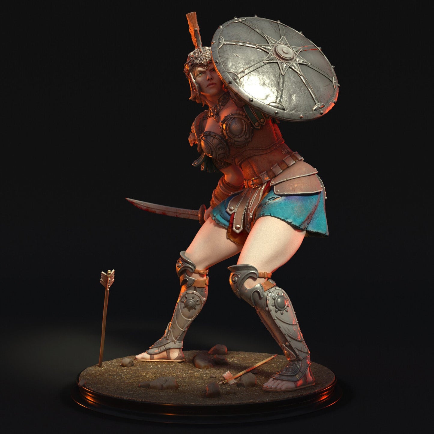 Greek Female Warrior - Torrida Minis - Dark Forge Arts