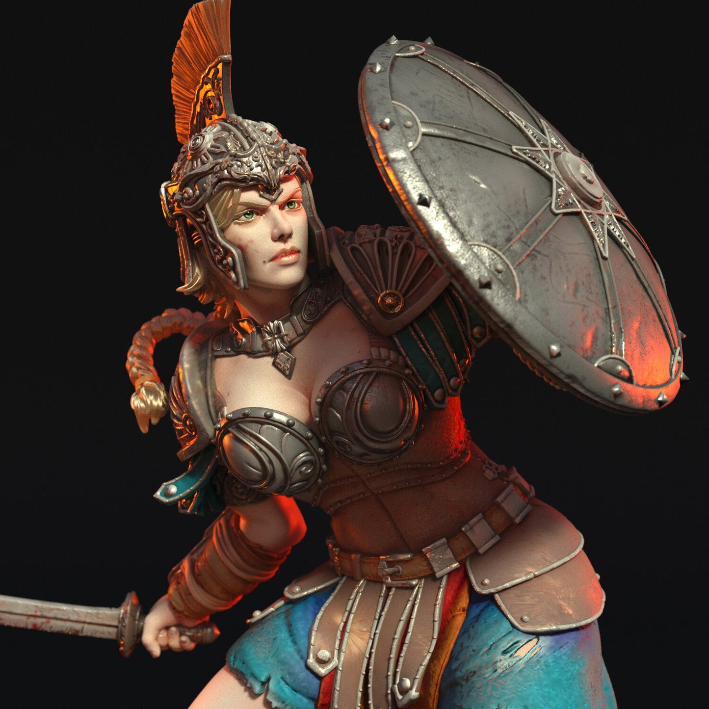 Greek Female Warrior - Torrida Minis - Dark Forge Arts