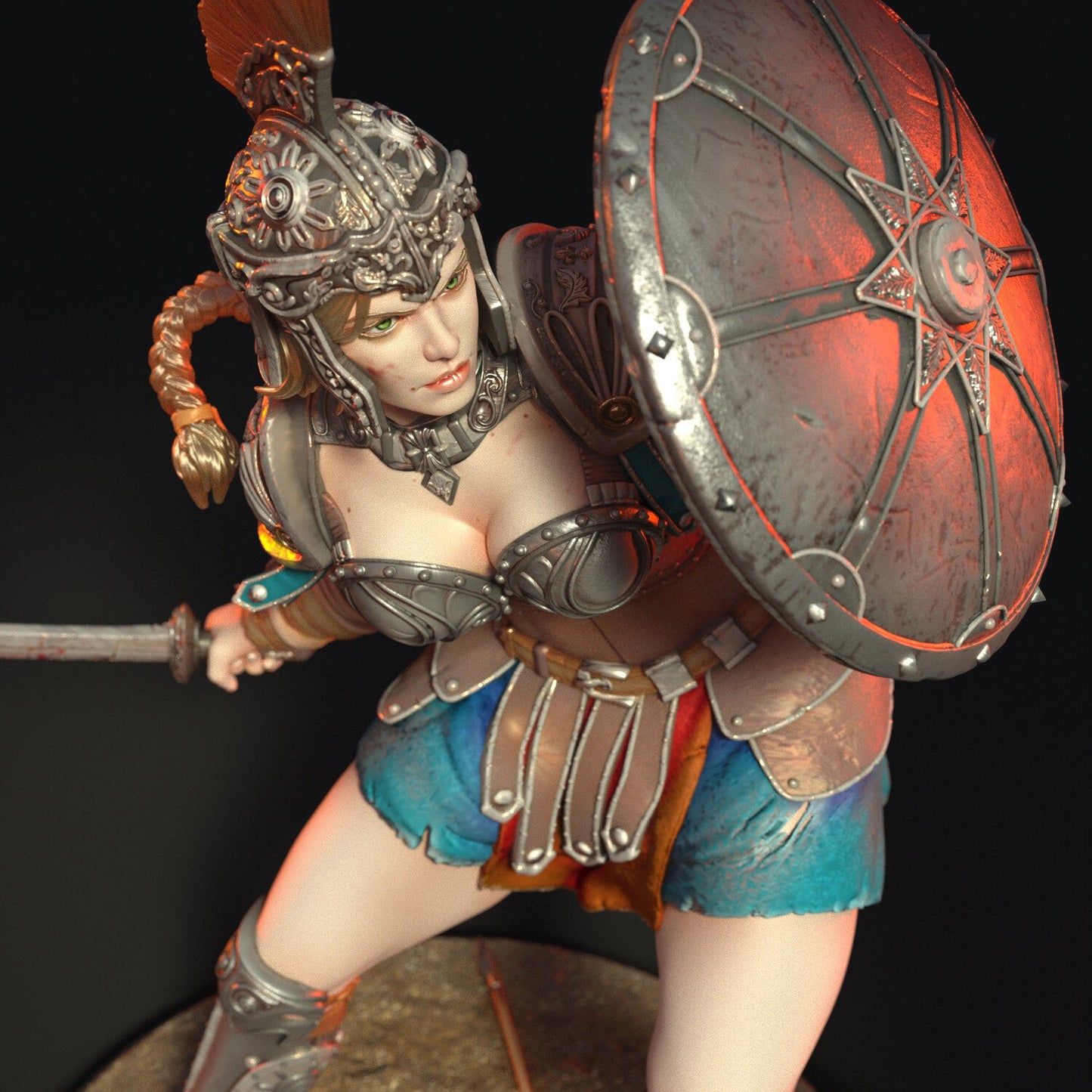 Greek Female Warrior - Torrida Minis - Dark Forge Arts