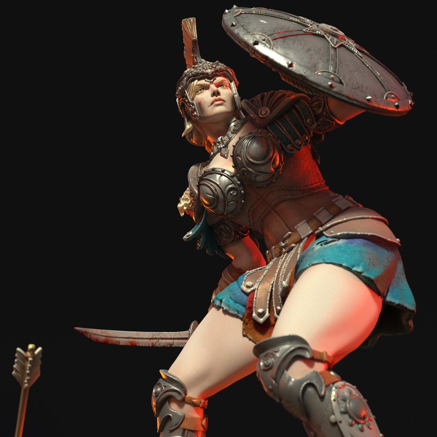 Greek Female Warrior - Torrida Minis - Dark Forge Arts