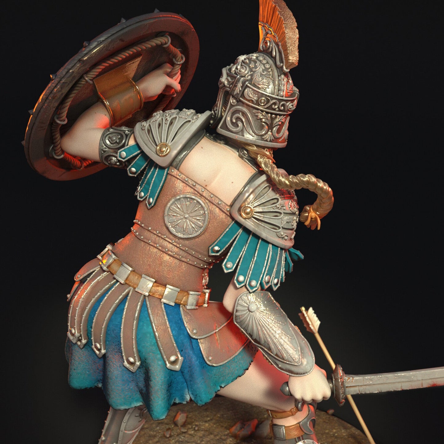 Greek Female Warrior - Torrida Minis - Dark Forge Arts