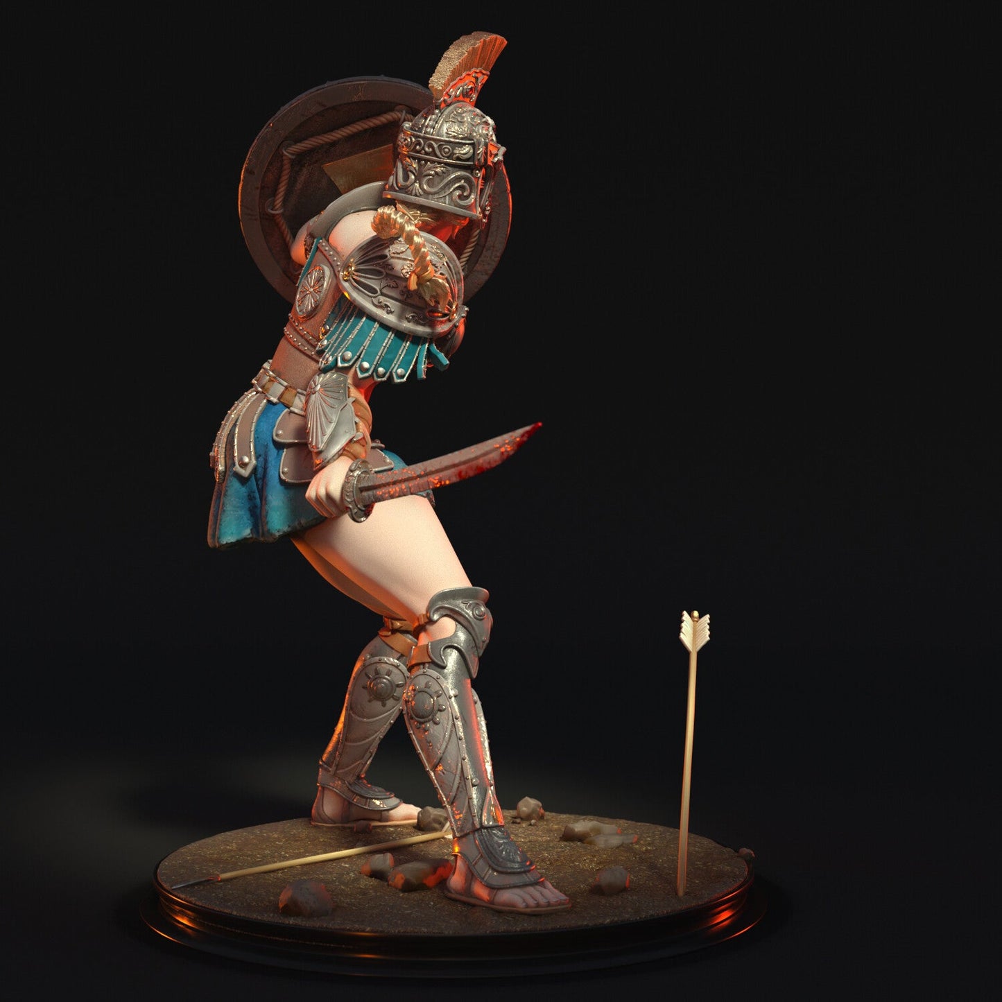 Greek Female Warrior - Torrida Minis - Dark Forge Arts