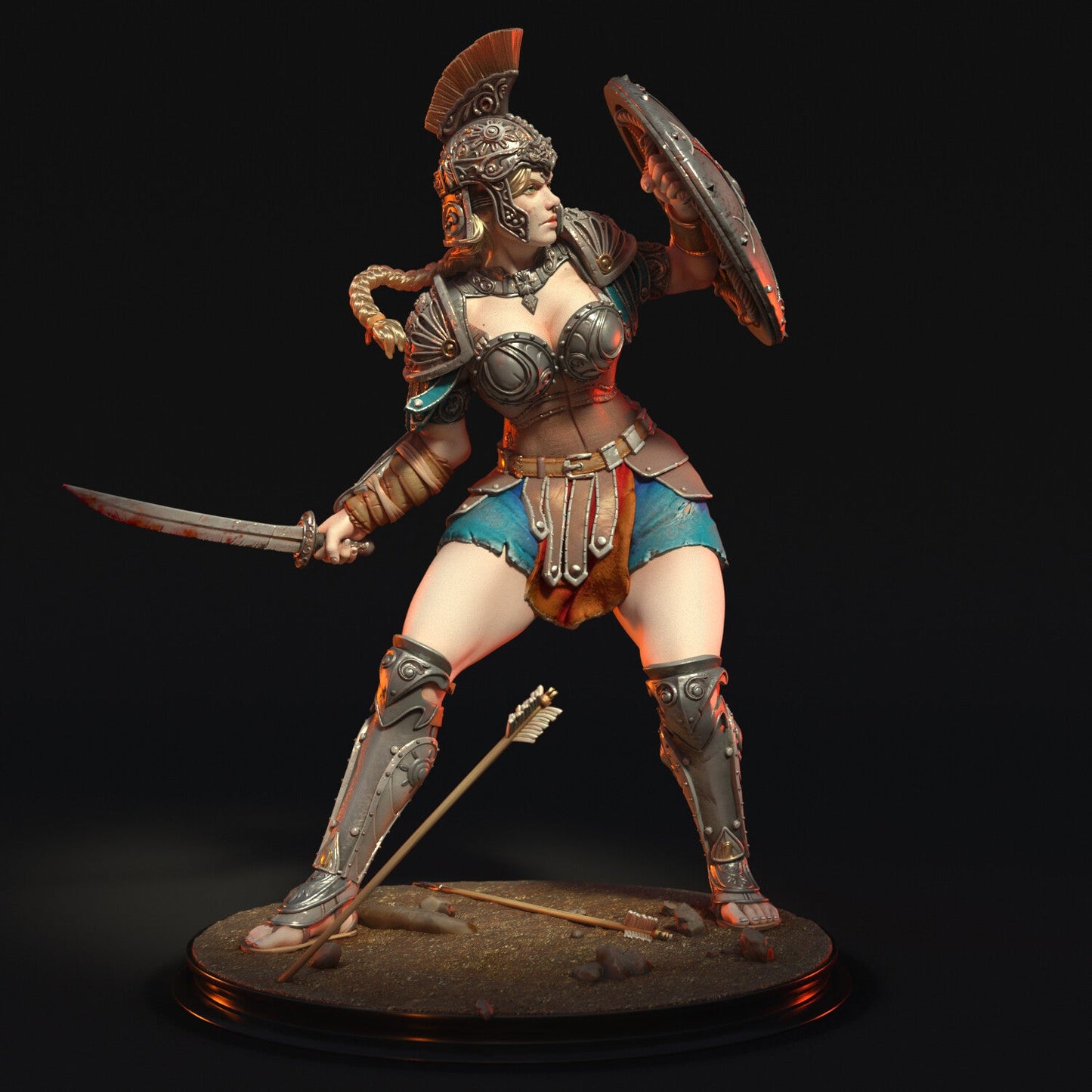 Greek Female Warrior - Torrida Minis - Dark Forge Arts