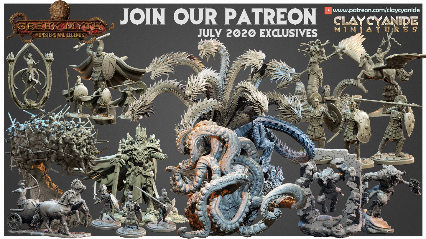 Greek Myth - Monsters and Legends - ClayCyanide - Dark Forge Arts