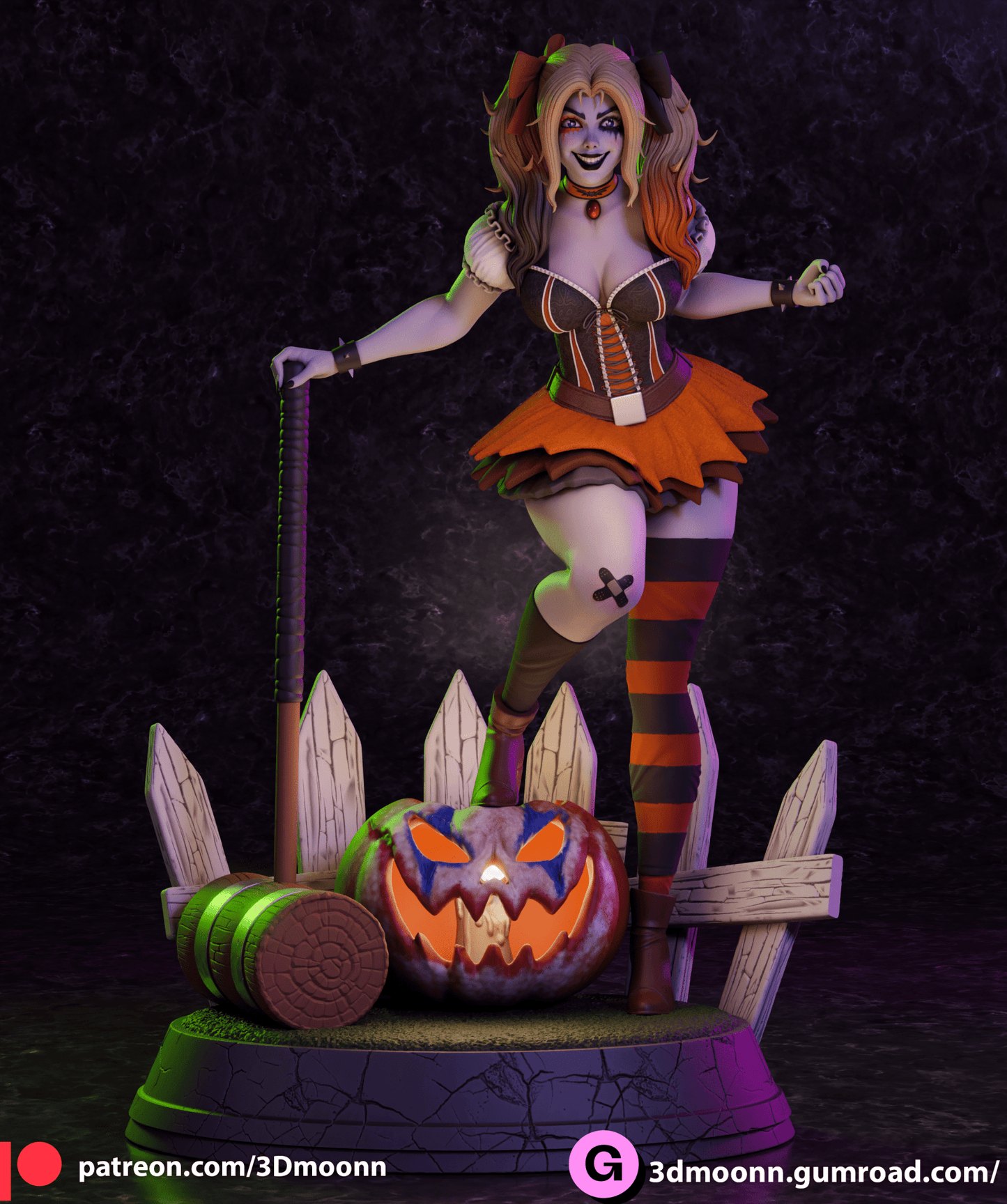 Harley Quinn Halloween - 3DMoonn - Dark Forge Arts