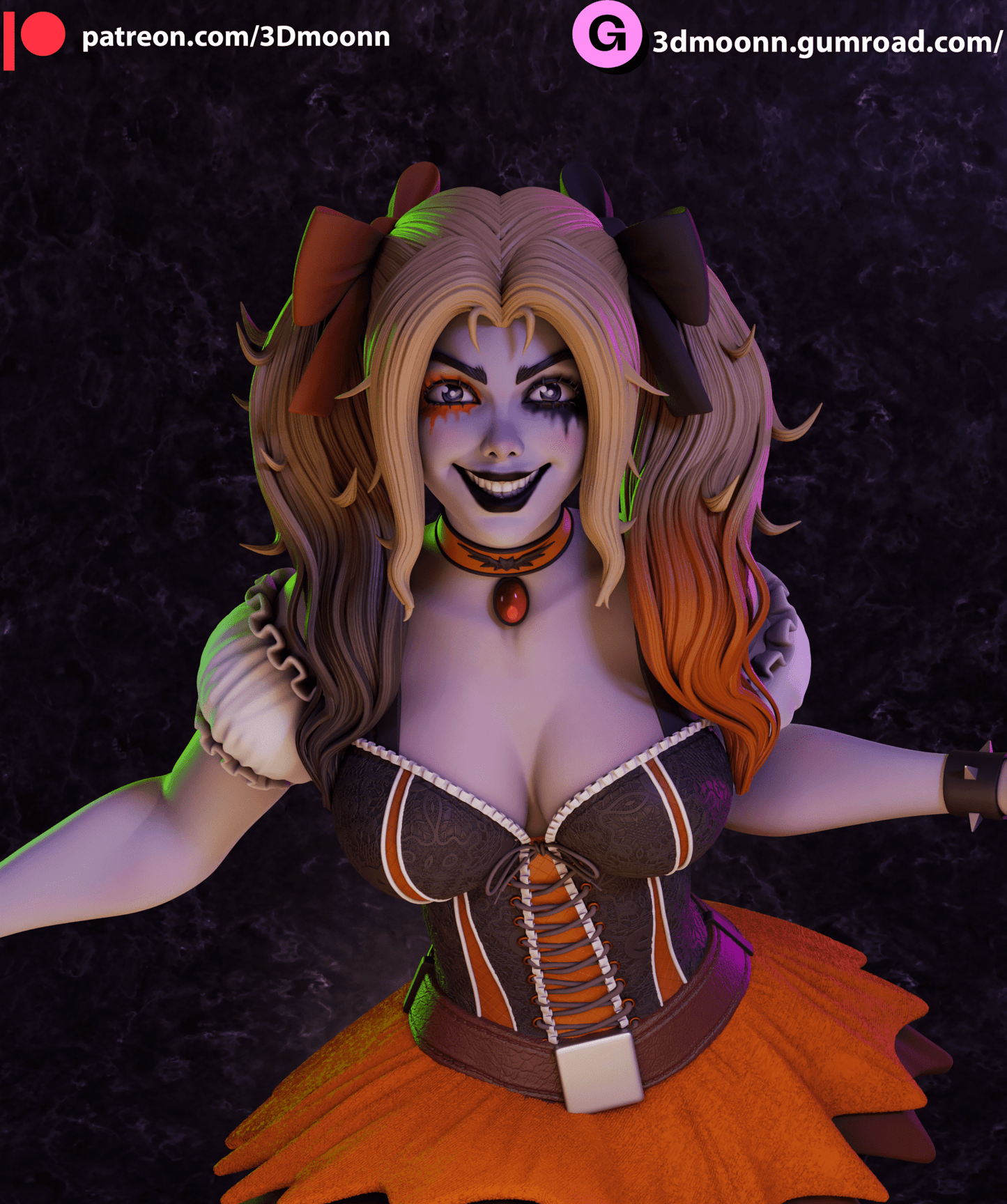 Harley Quinn Halloween - 3DMoonn - Dark Forge Arts