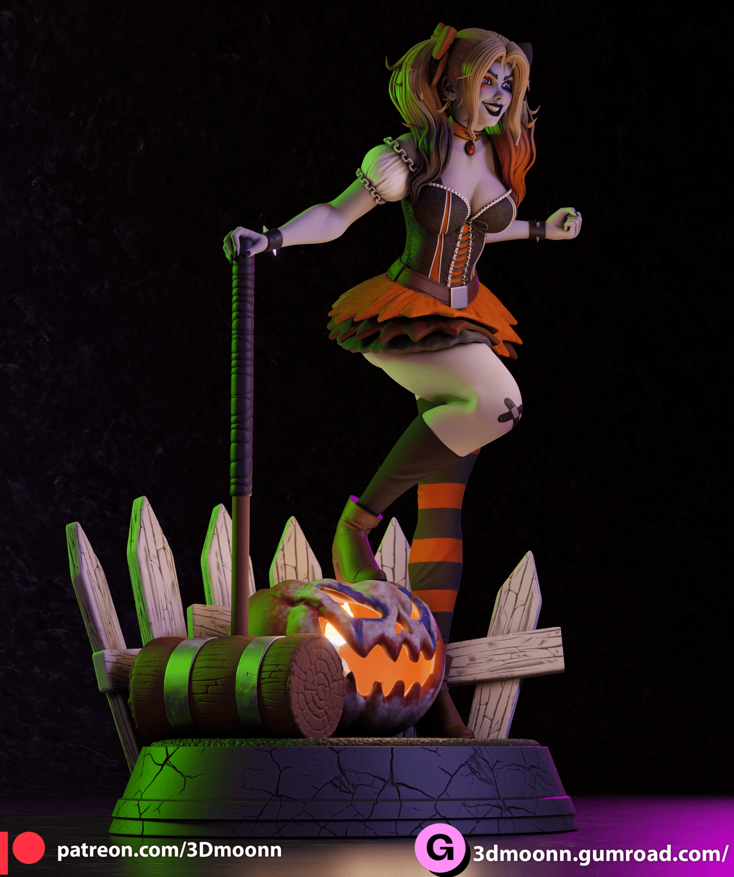 Harley Quinn Halloween - 3DMoonn - Dark Forge Arts
