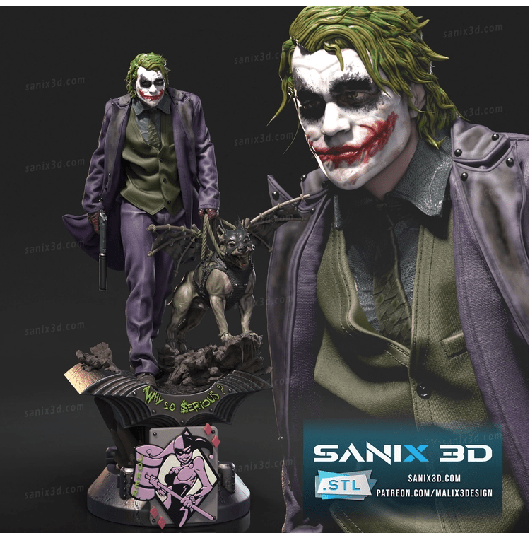Heath Ledger Joker - Sanix3D - Dark Forge Arts